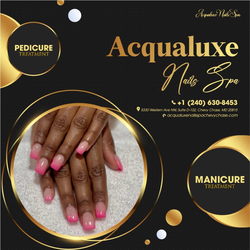 Elegant French manicure with white tips at nail salon 20815
