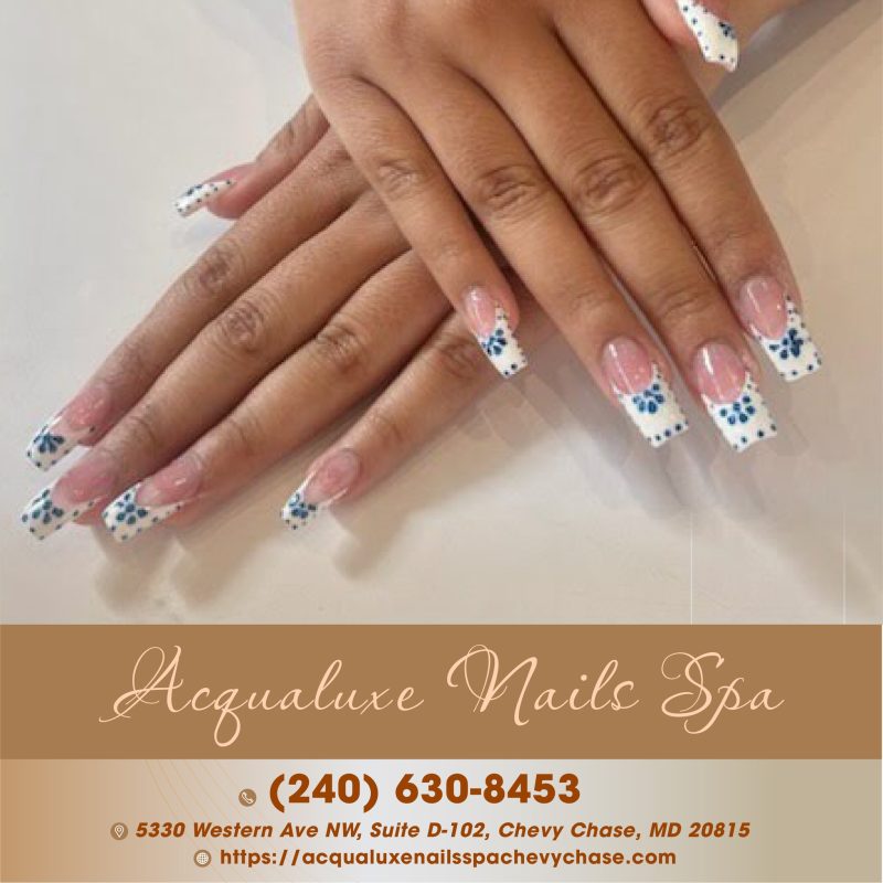 Latest manicure trends including metallic finishes and seasonal nail art at nail salon 20815